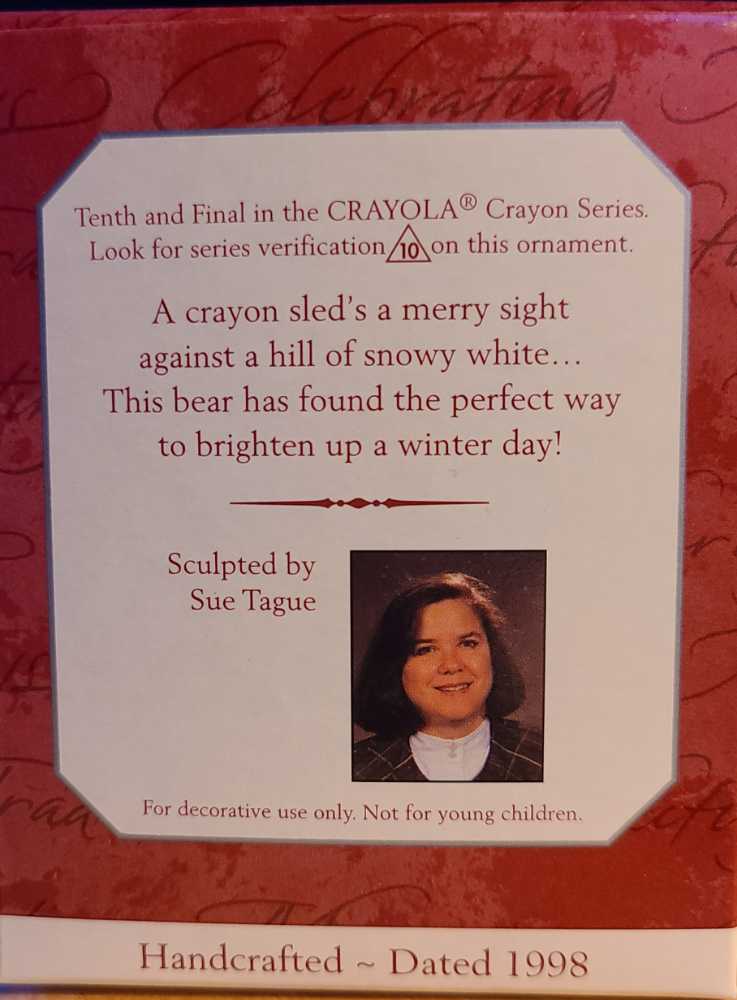 Bright Sledding Colors - Crayola Crayon (Collectable Series) ornament collectible [Barcode 015012414578] - Main Image 3