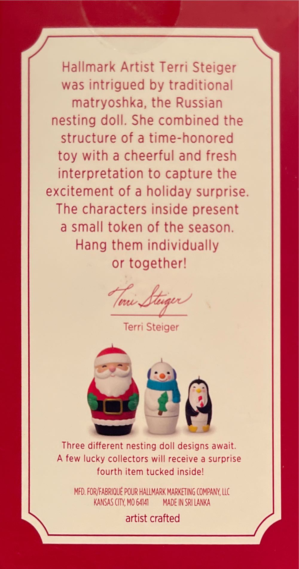 Nesting Doll Surprise - Hallmark Club Member Exclusive (Santa & Snowman) ornament collectible [Barcode 763795338351] - Main Image 3