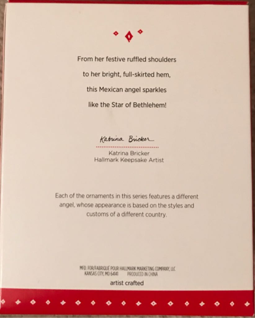 AATW#5 Mexico - Angels Around the World Series (Angels) ornament collectible [Barcode 763795950461] - Main Image 2