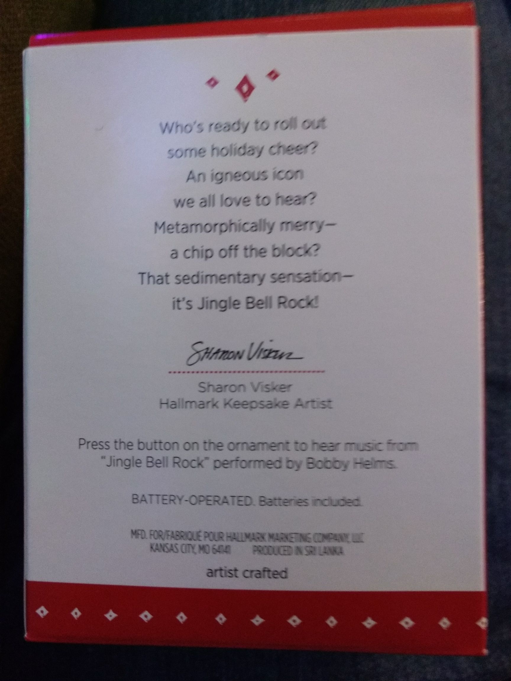 Jingle Bell Rock  ornament collectible [Barcode 763795958955] - Main Image 2