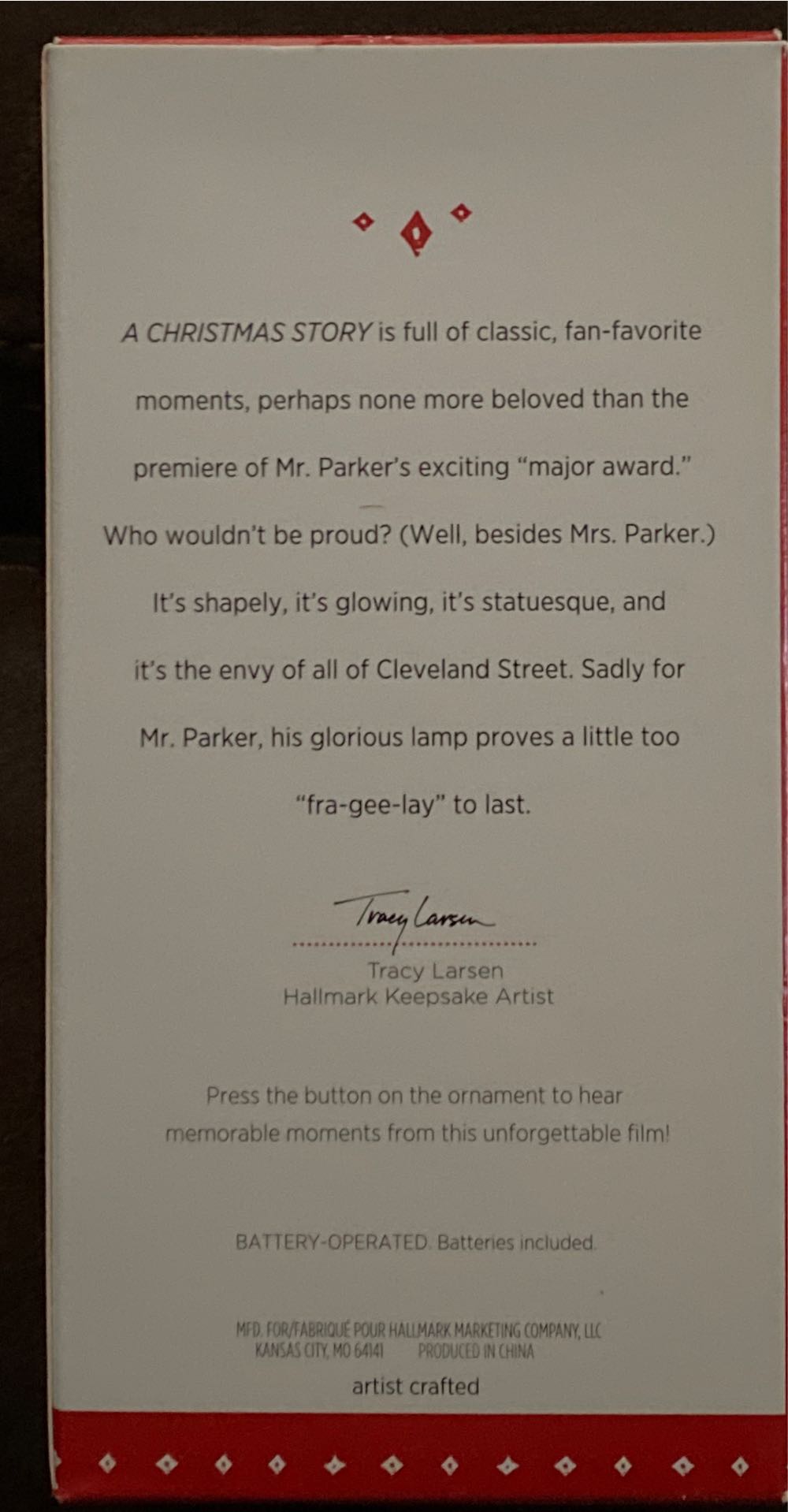 The Envy Of Cleveland Street - A Christmas Story (A Christmas Story) ornament collectible [Barcode 763795960637] - Main Image 2