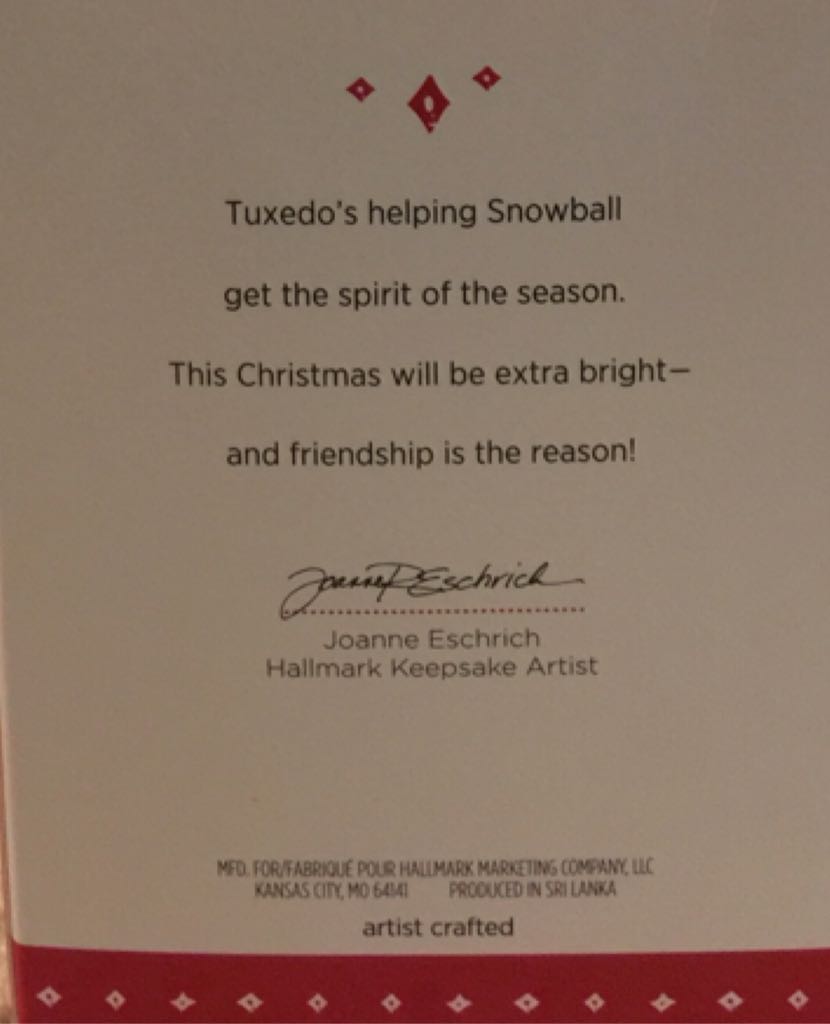 Snowball And Tuxedo #15 Wrapped Up In Friendship - Snowball And Tuxedo (Polar Bear and Penguin) ornament collectible [Barcode 763795962075] - Main Image 2