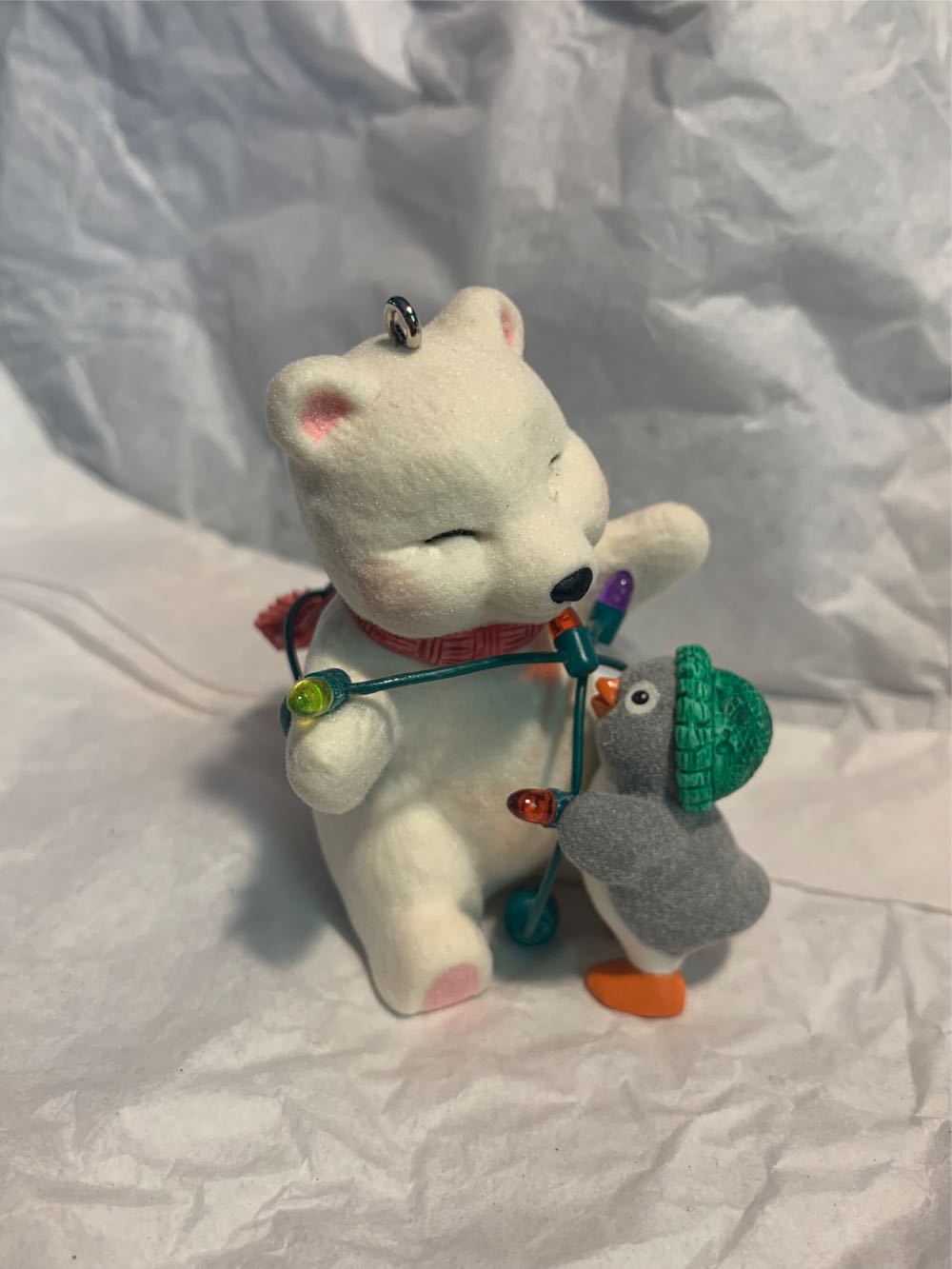 Snowball And Tuxedo #15 Wrapped Up In Friendship - Snowball And Tuxedo (Polar Bear and Penguin) ornament collectible [Barcode 763795962075] - Main Image 3