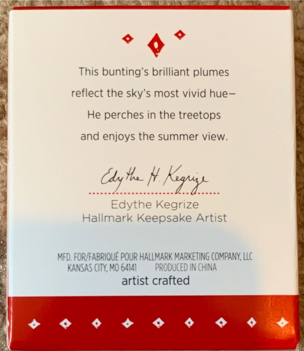 Blue Bunting, Miniature - The Beauty Of Birds Mini (Birds) ornament collectible [Barcode 763795966455] - Main Image 2