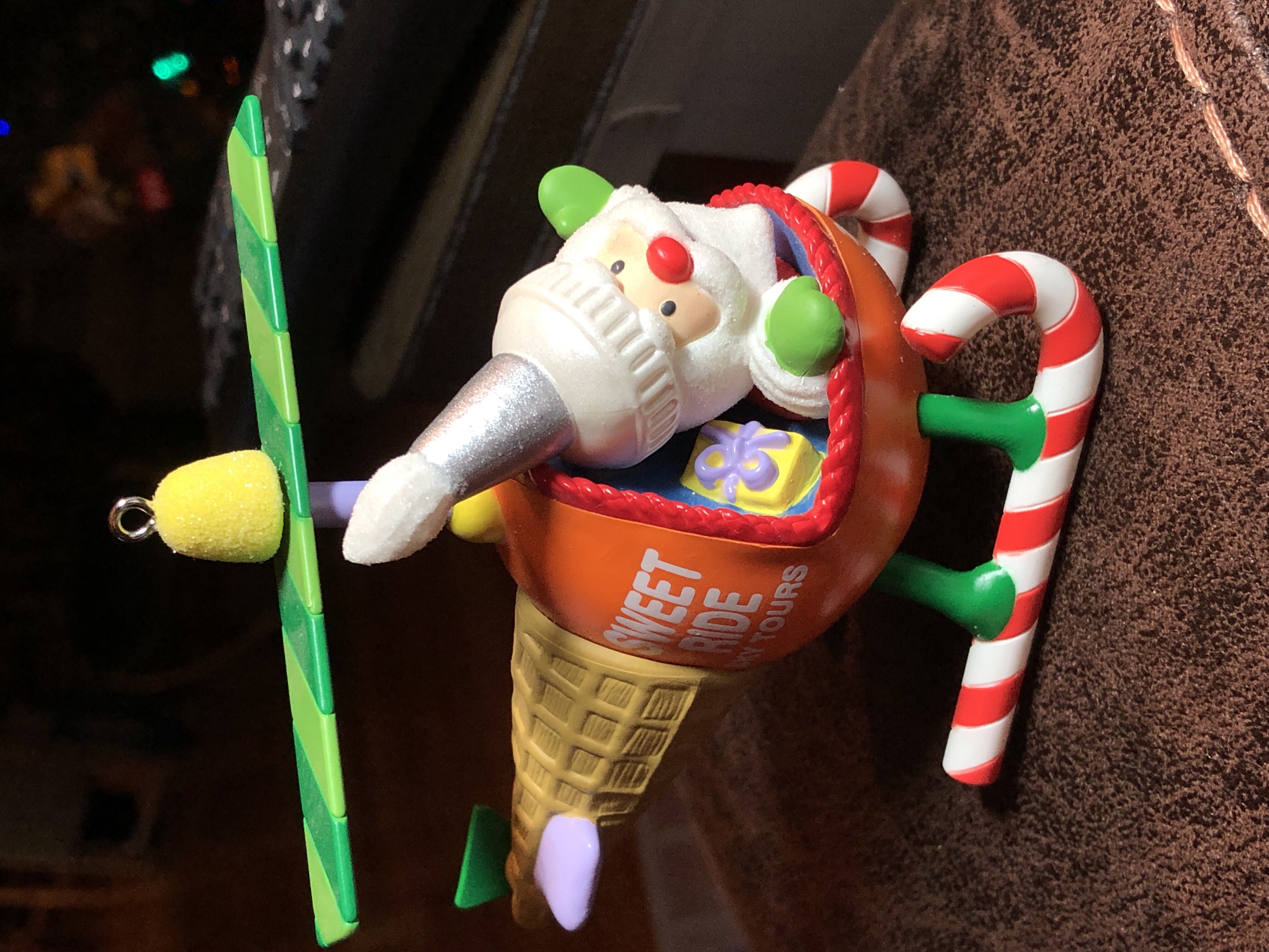 Santa’s Sweet Ride 9 - Candy Cane Chopper - Santa’s Sweet Ride (Santa) ornament collectible [Barcode 763795967735] - Main Image 2