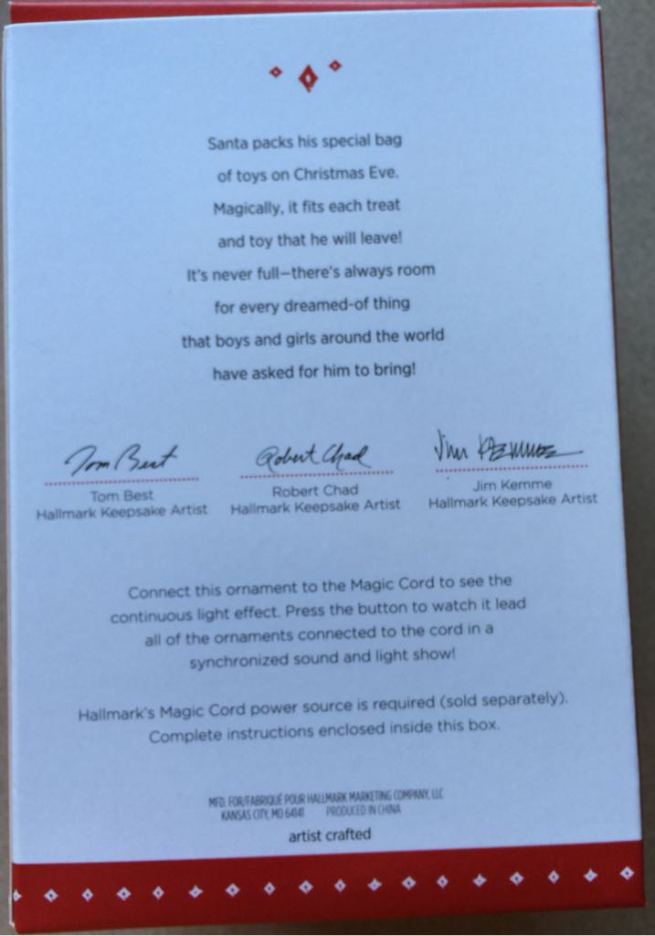 Packing Up The Toys - Once Upon A Christmas (Santa) ornament collectible [Barcode 763795969067] - Main Image 2