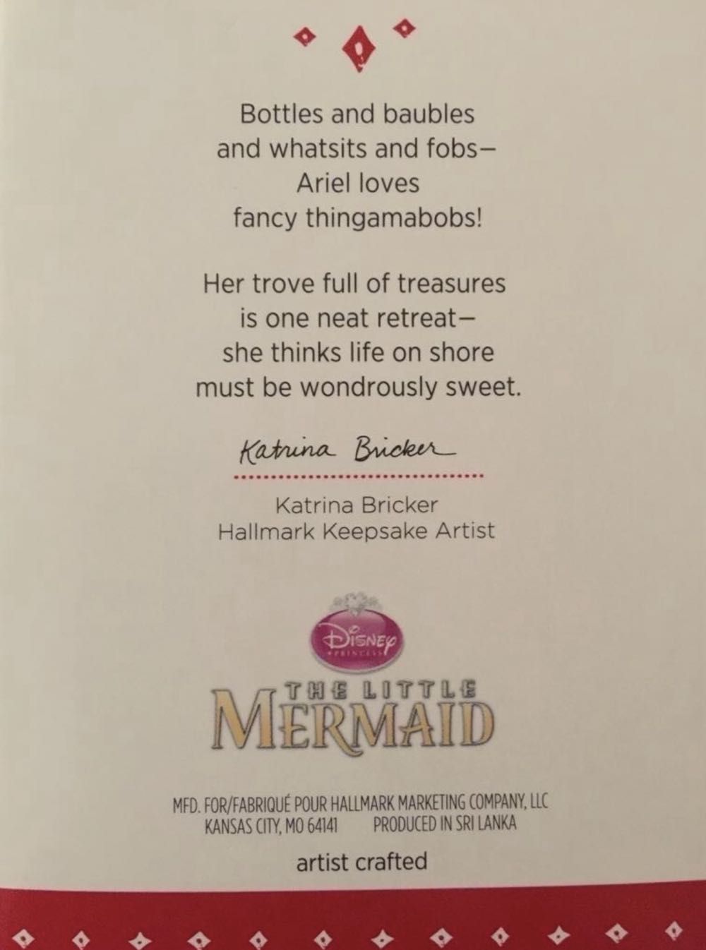 Little Mermaid Ariel’s Thingamabobs - Disney The Little Mermaid (Disney The Little Mermaid) ornament collectible [Barcode 763795971084] - Main Image 4