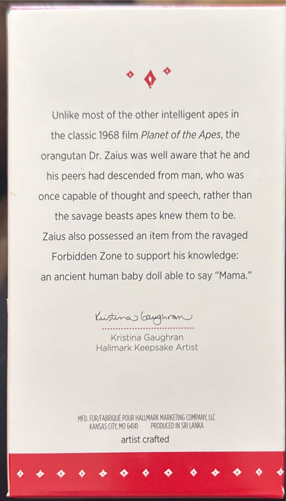 Dr. Zaius - Planet Of The Apes (Movies & TV) ornament collectible [Barcode 763795973224] - Main Image 3