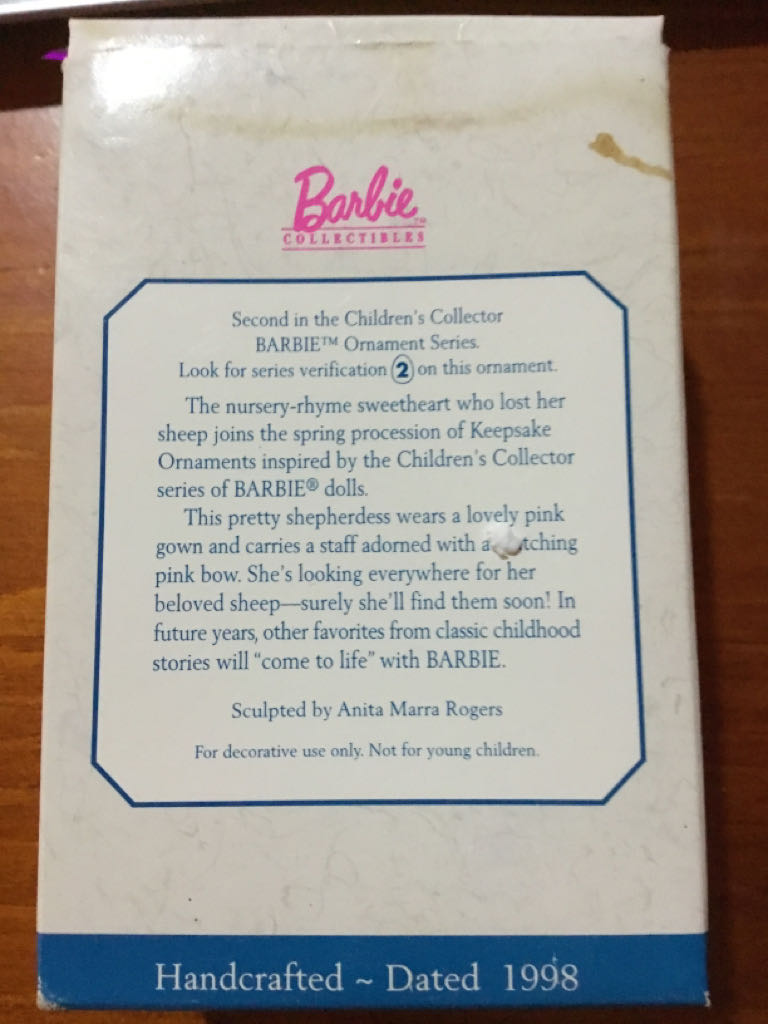 Barbie As Little Bo Peep Hallmark - Barbie Children’s Collector Series (Barbie) ornament collectible [Barcode 015012421026] - Main Image 2