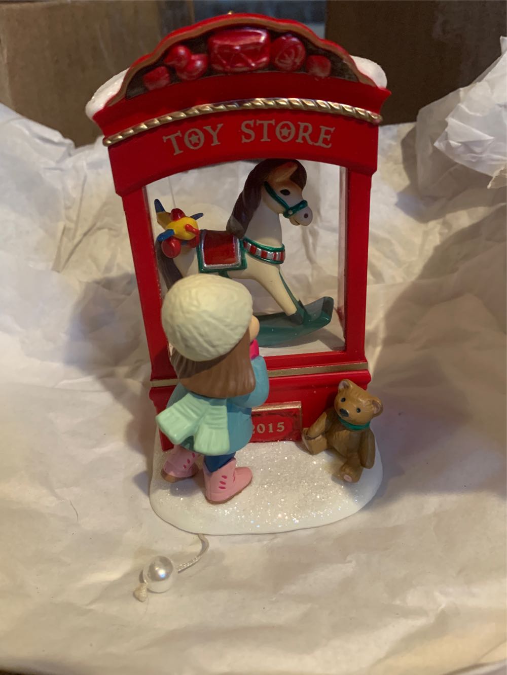 Hallmark Keepsake. Christmas. 2015. Magic Light Sound & Motion. Toy Store Dreams. Complements The Christmas Window Series. Designed By Tammy Haddix. - Magic Light Sound & Motion (Toy Store Dreams) ornament collectible [Barcode 763795974559] - Main Image 3