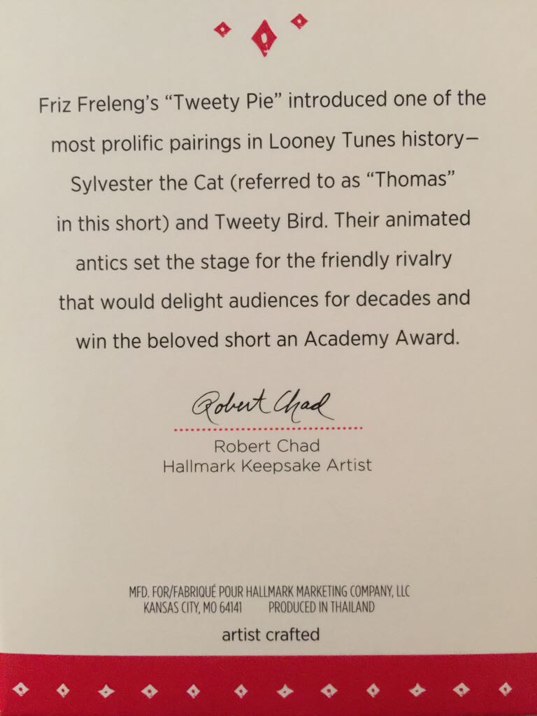 Tweety Pie - Tweety - Looney Tunes (Looney Tunes) ornament collectible [Barcode 763795975402] - Main Image 2