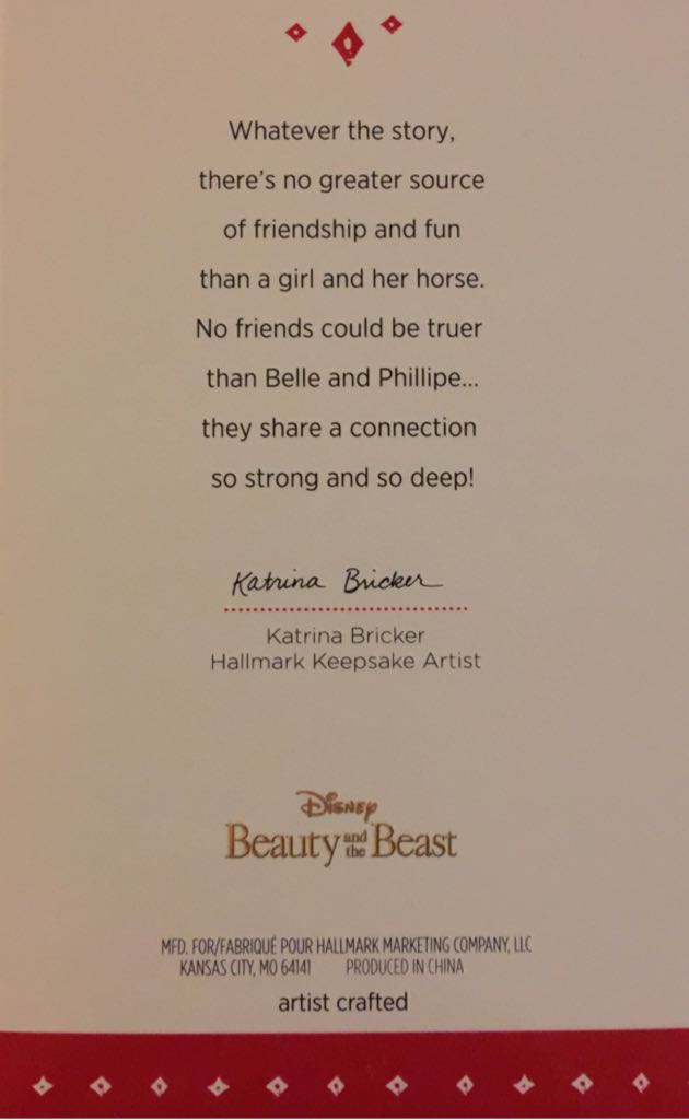 Girl’s Best Friend - Beauty and the Beast (Disney) ornament collectible [Barcode 763795976225] - Main Image 2