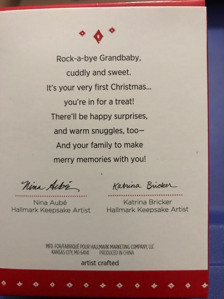 Grand baby’s 1st Christmas   ornament collectible [Barcode 763795976263] - Main Image 2