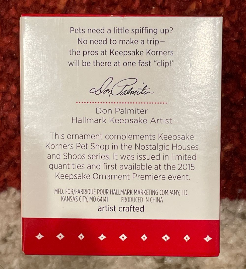 Mobile Pet Grooming- Limited Edition - Nostalgic Houses And Shops (Minature Ornaments) ornament collectible [Barcode 763795977093] - Main Image 2