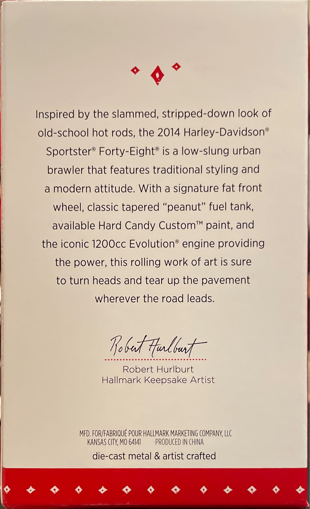 17 - 2014 Sportster Forty-Eight - Harley-Davidson Motorcycle Milestones (Harley Davidson Motorcycles) ornament collectible [Barcode 763795978861] - Main Image 2