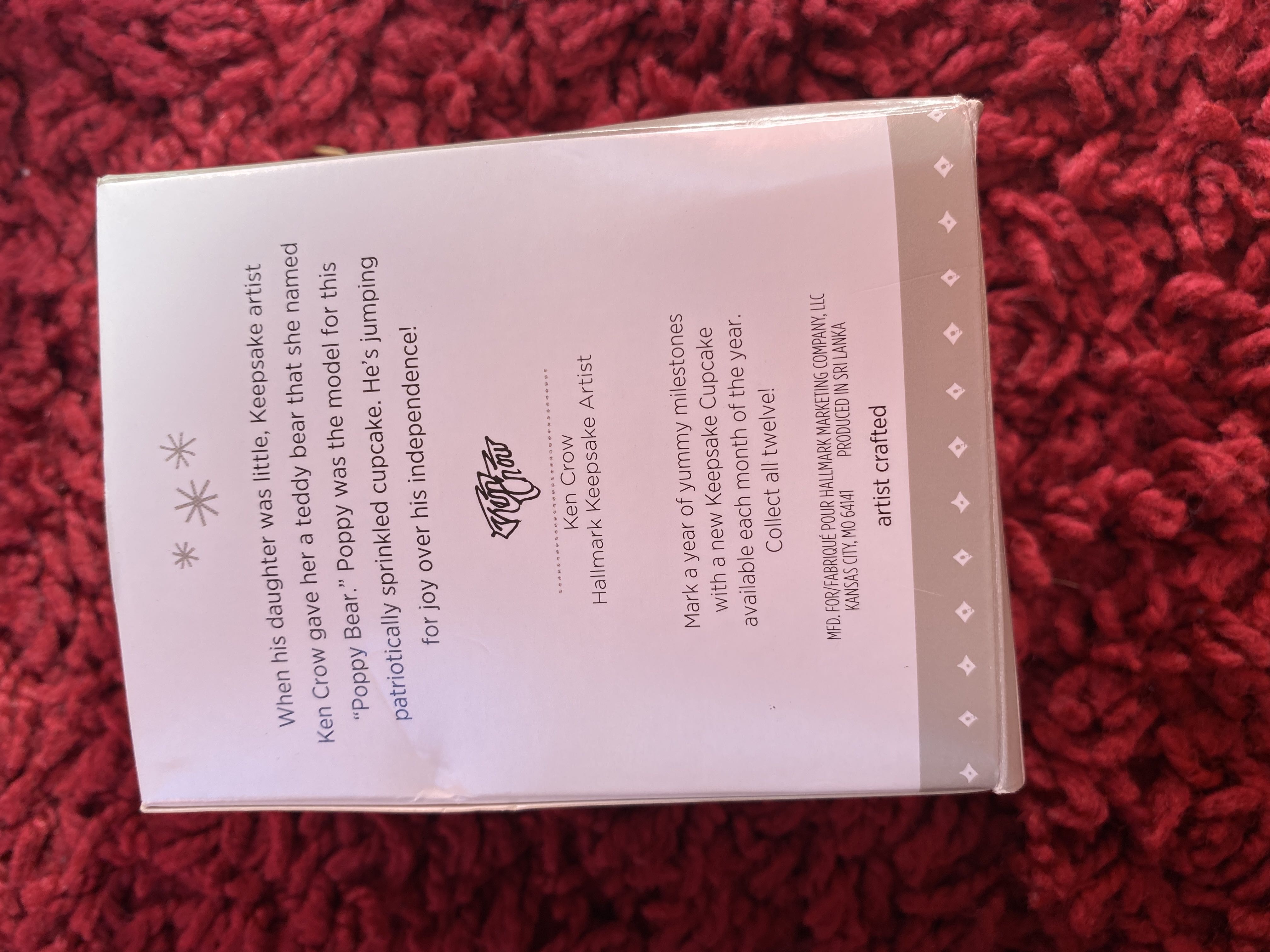 Keepsake Cupcakes #12 Star-Spangled Bear - Star-Spangled Bear (Keepsake Cupcakes) ornament collectible [Barcode 763795982608] - Main Image 2