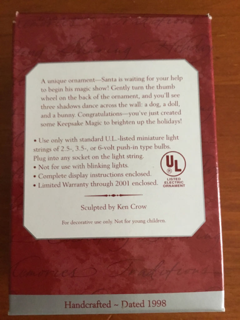 Santa’s Show ’n’ Tell - Santa (Santa, Child, Magic, Legacy Cord) ornament collectible [Barcode 015012425420] - Main Image 2