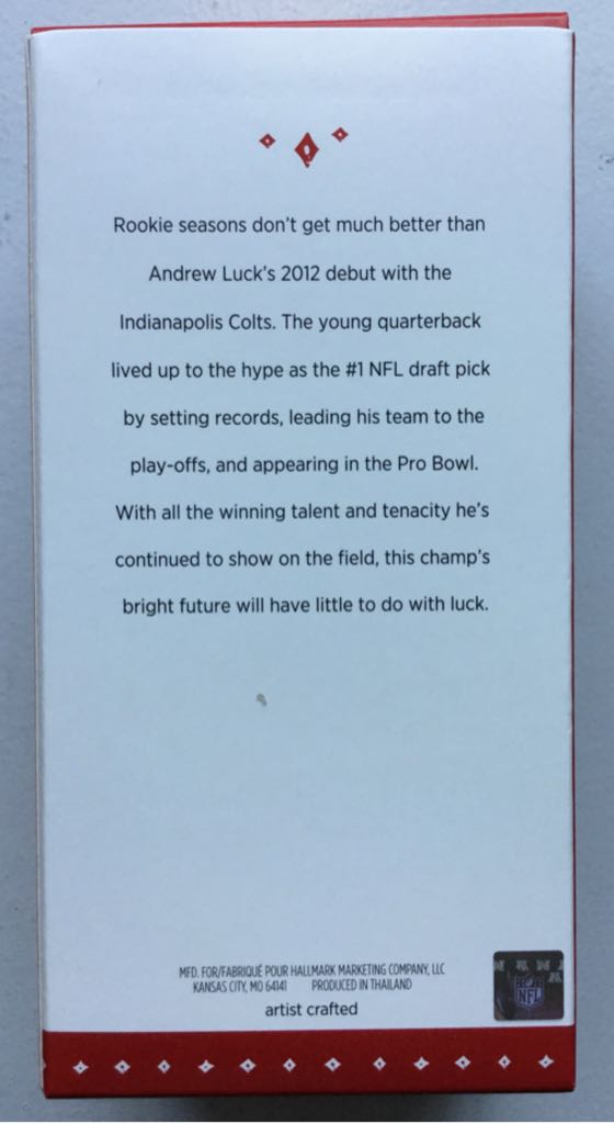 Andrew Luck - Andrew Luck (NFL) ornament collectible [Barcode 763795988716] - Main Image 2