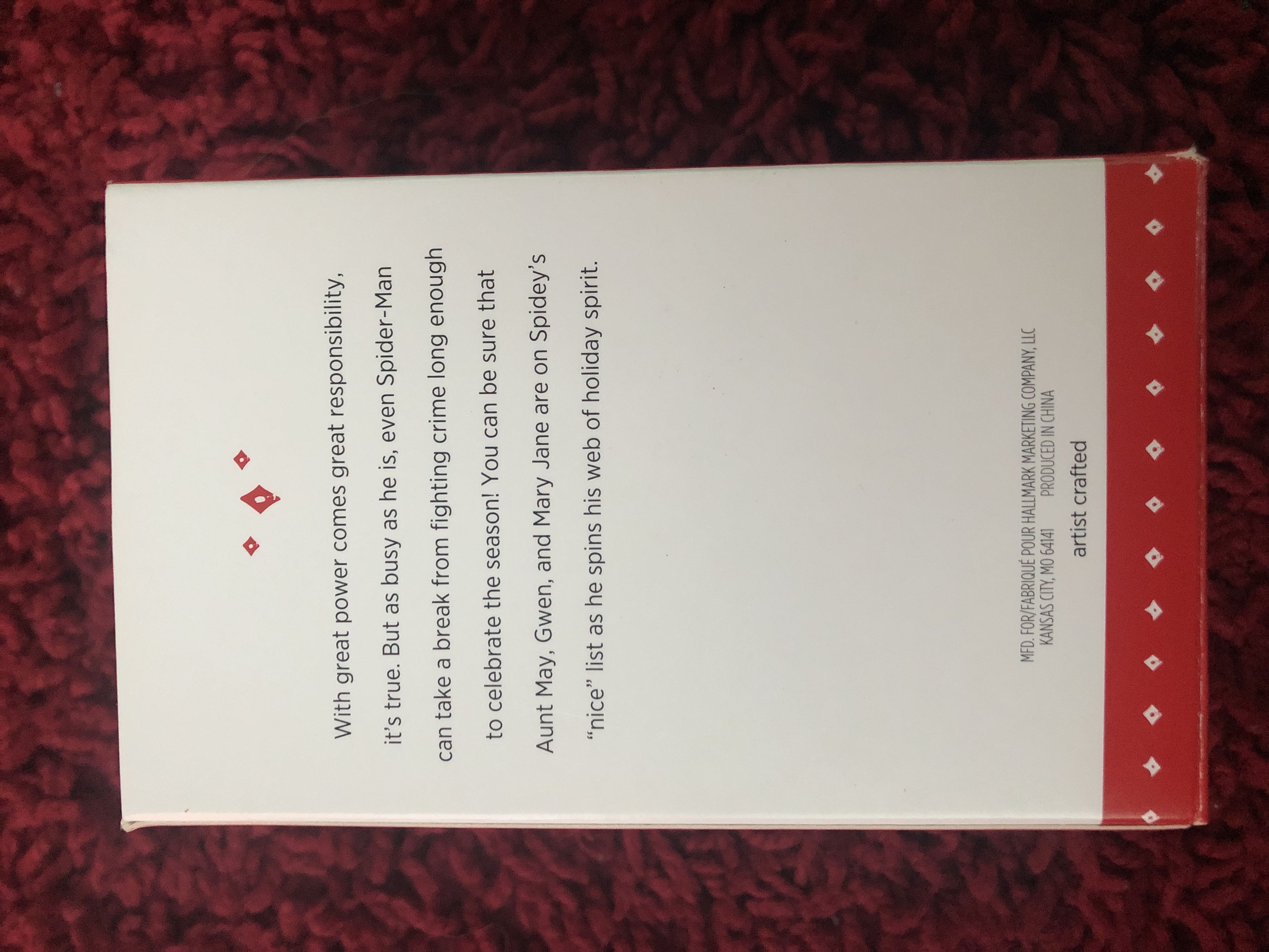 Spidey’s Holiday Spirit - Spider-Man (Comics/ Marvel/ DC) ornament collectible [Barcode 763795993703] - Main Image 3