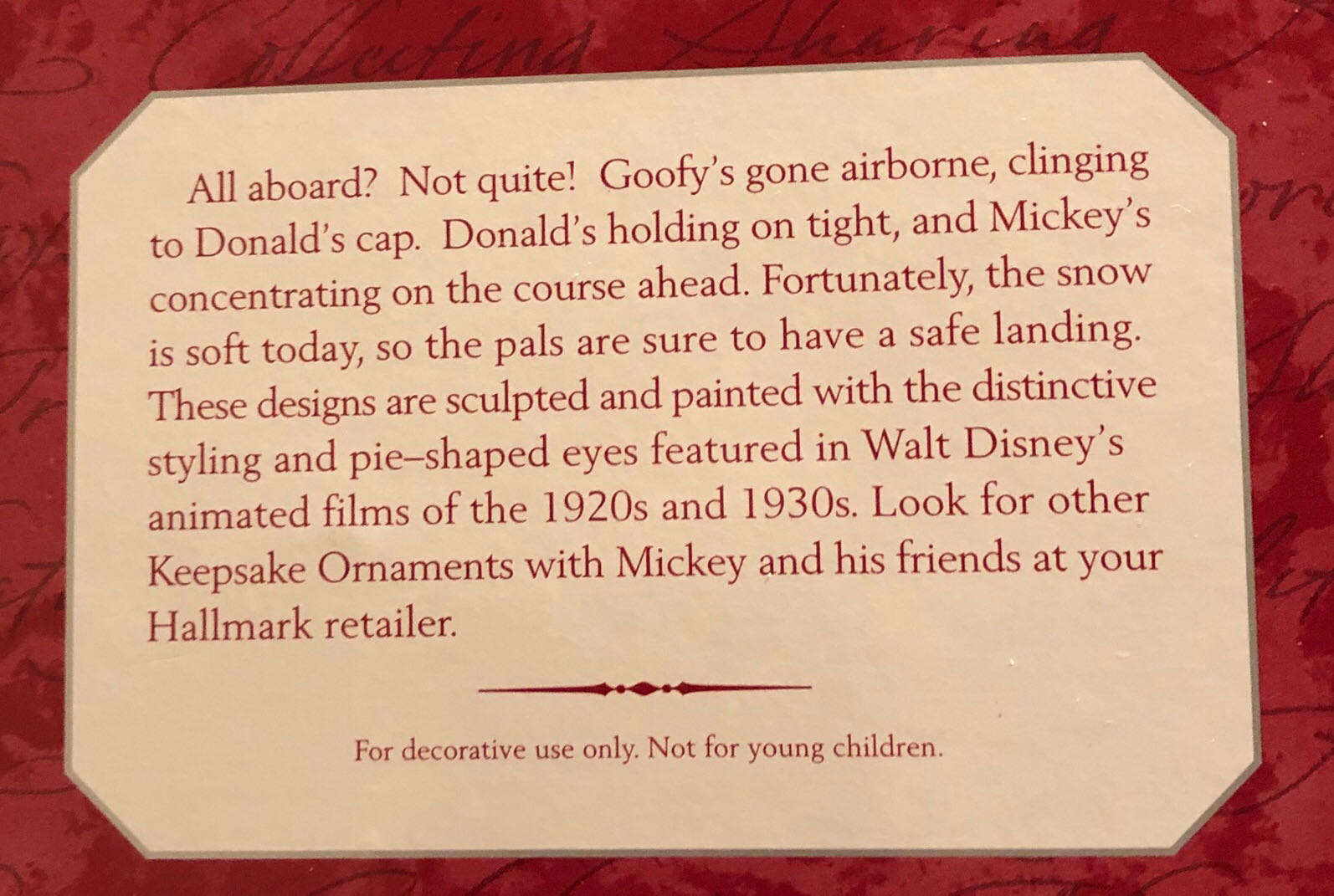 Runaway Toboggan  - Mickey & Co. (Disney - Mickey) ornament collectible [Barcode 015012427387] - Main Image 4