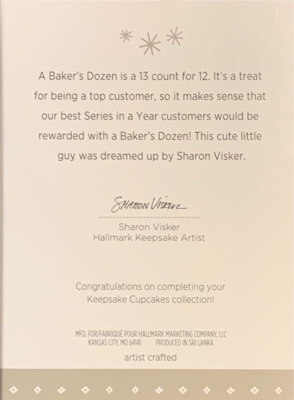 Baker’s Dozen - Baker’s Dozen (Keepsake Cupcakes) ornament collectible [Barcode 763795994731] - Main Image 2
