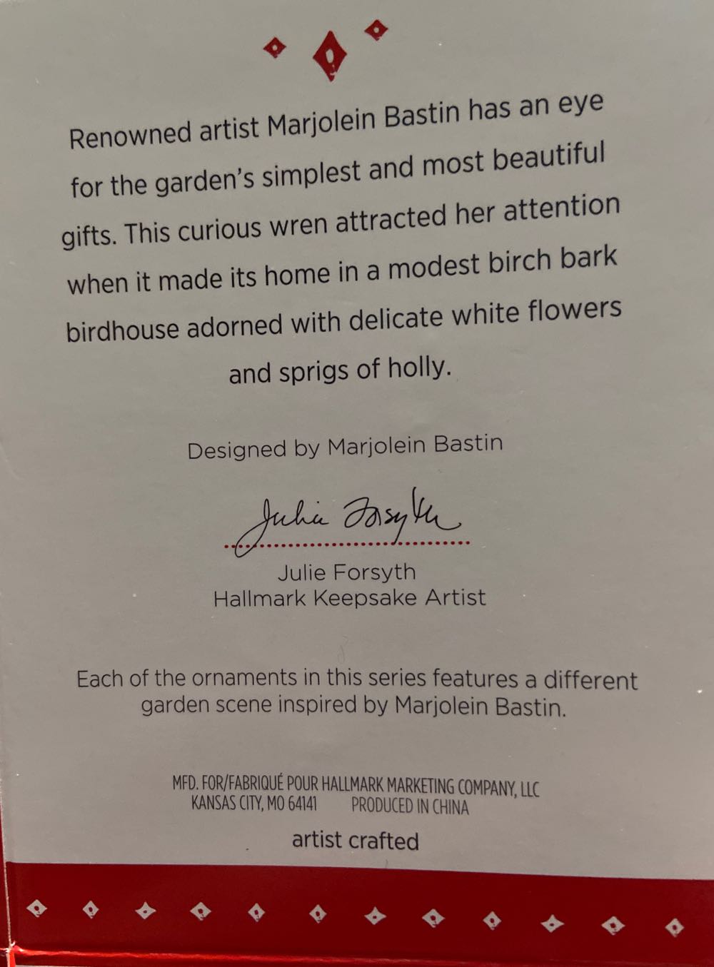 A Home For Wren - Marjolein’s Garden Series (Series Piece) ornament collectible [Barcode 763795995295] - Main Image 2