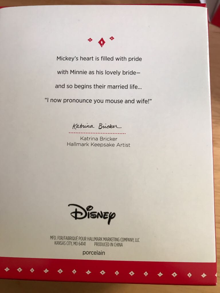 “I DO” Times Two - Disney (Disney Mickey Mouse & Minnie Mouse) ornament collectible [Barcode 763795995776] - Main Image 2