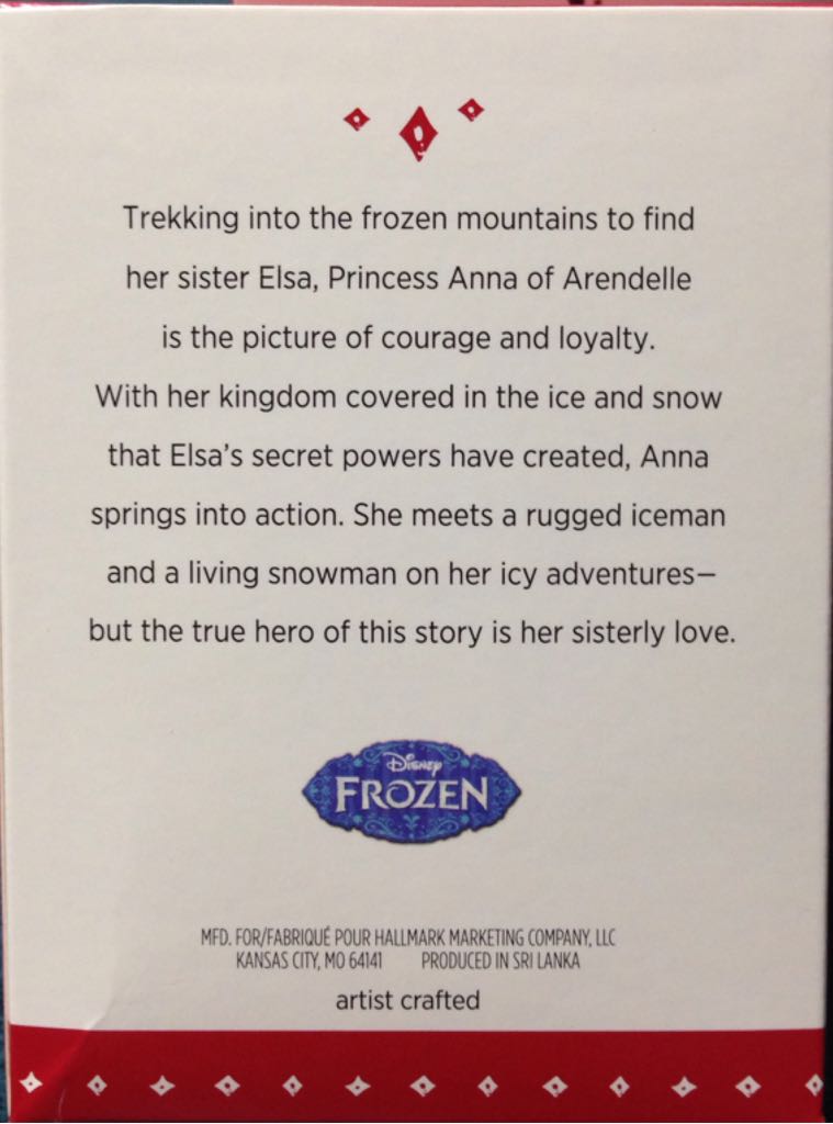 Princess Anna - Frozen (Disney Frozen) ornament collectible [Barcode 763795999545] - Main Image 2