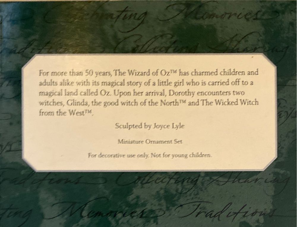 Glinda, The Good Witch, Wicked Witch Of The West - The Wizard Of Oz (The Wizard Of Oz) ornament collectible [Barcode 015012431018] - Main Image 3