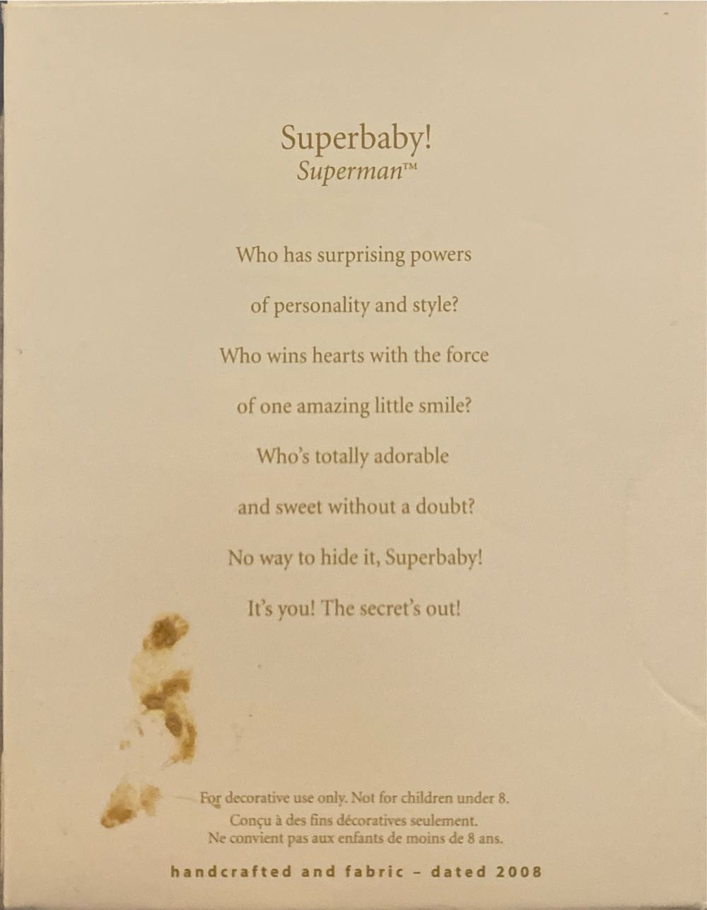 Superbaby! - Superman (DC Superheroes) ornament collectible [Barcode 795902017361] - Main Image 2