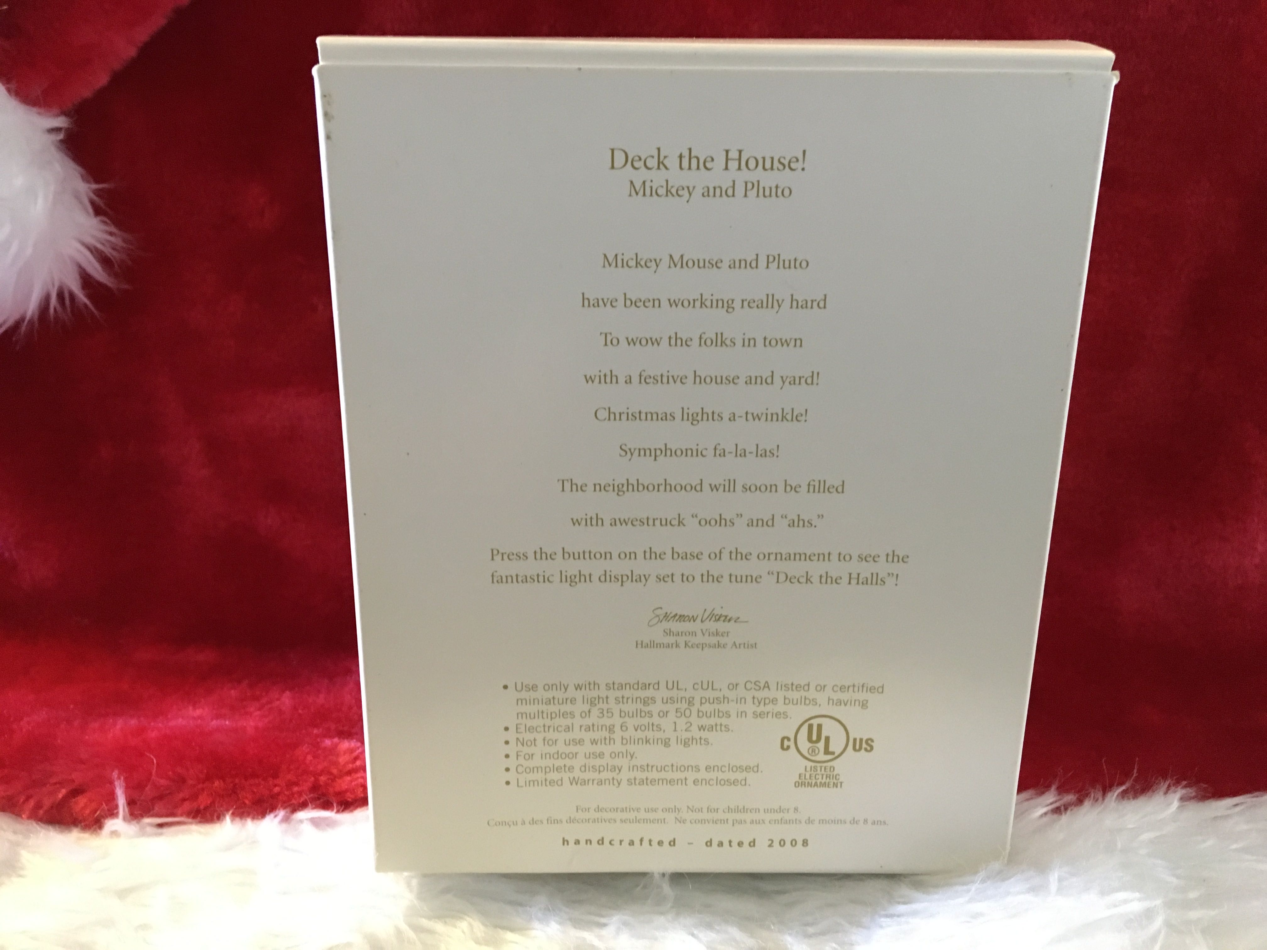 Disney: Deck The House - Disney Mickey Mouse (Disney) ornament collectible [Barcode 795902018856] - Main Image 2