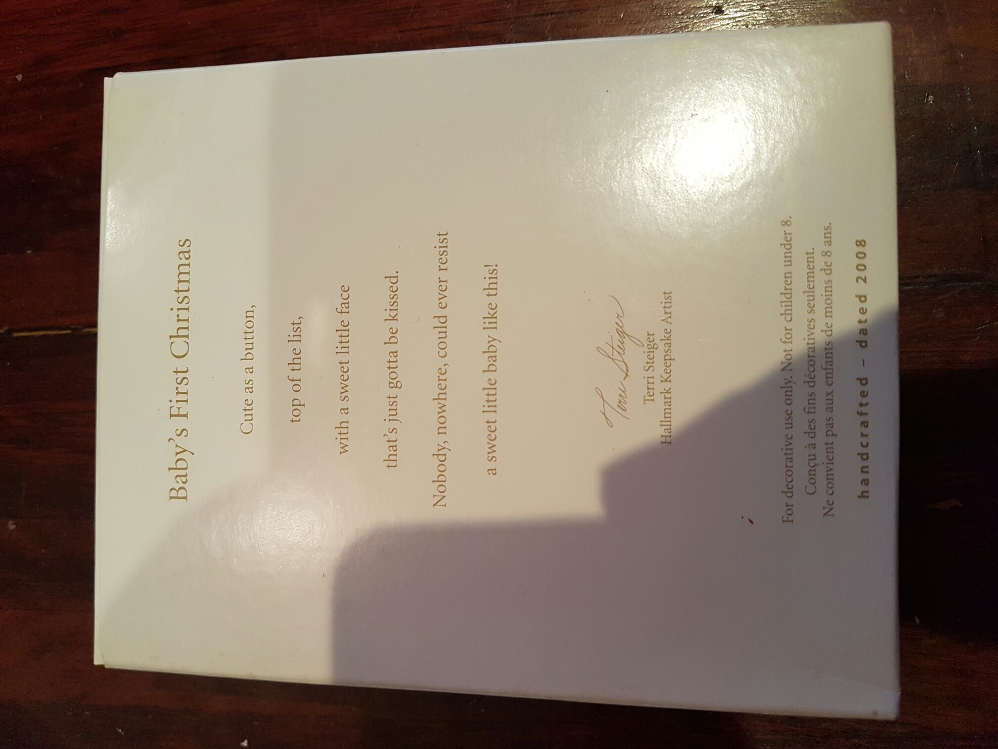 Baby’s First Christmas  (Child’s Age Collection) ornament collectible [Barcode 795902018894] - Main Image 2