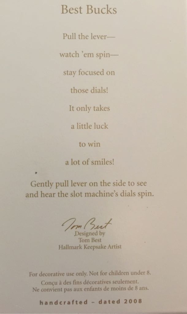 Best Bucks - Vegas (Keepsake) ornament collectible [Barcode 795902019310] - Main Image 2