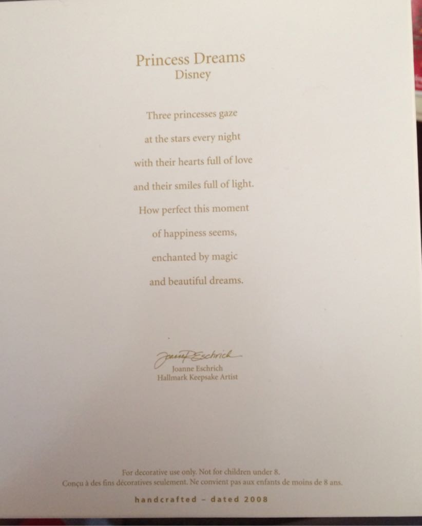 Princess Dreams - Disney Cinderella (Walt Disney Productions) ornament collectible [Barcode 795902019372] - Main Image 2