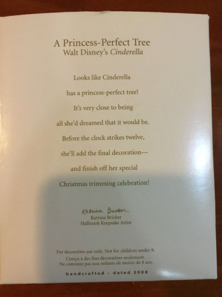 Princess-Perfect Tree, A - Disney Princess Cinderella (Disney) ornament collectible [Barcode 795902020224] - Main Image 2