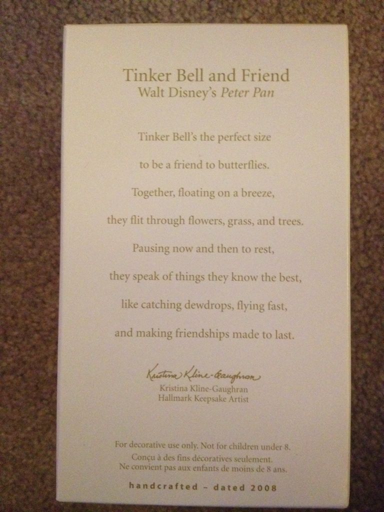 Tinker Bell And Friend - Disney - Tinkerbell (Walt Disney’s Peter Pan) ornament collectible [Barcode 795902023317] - Main Image 2