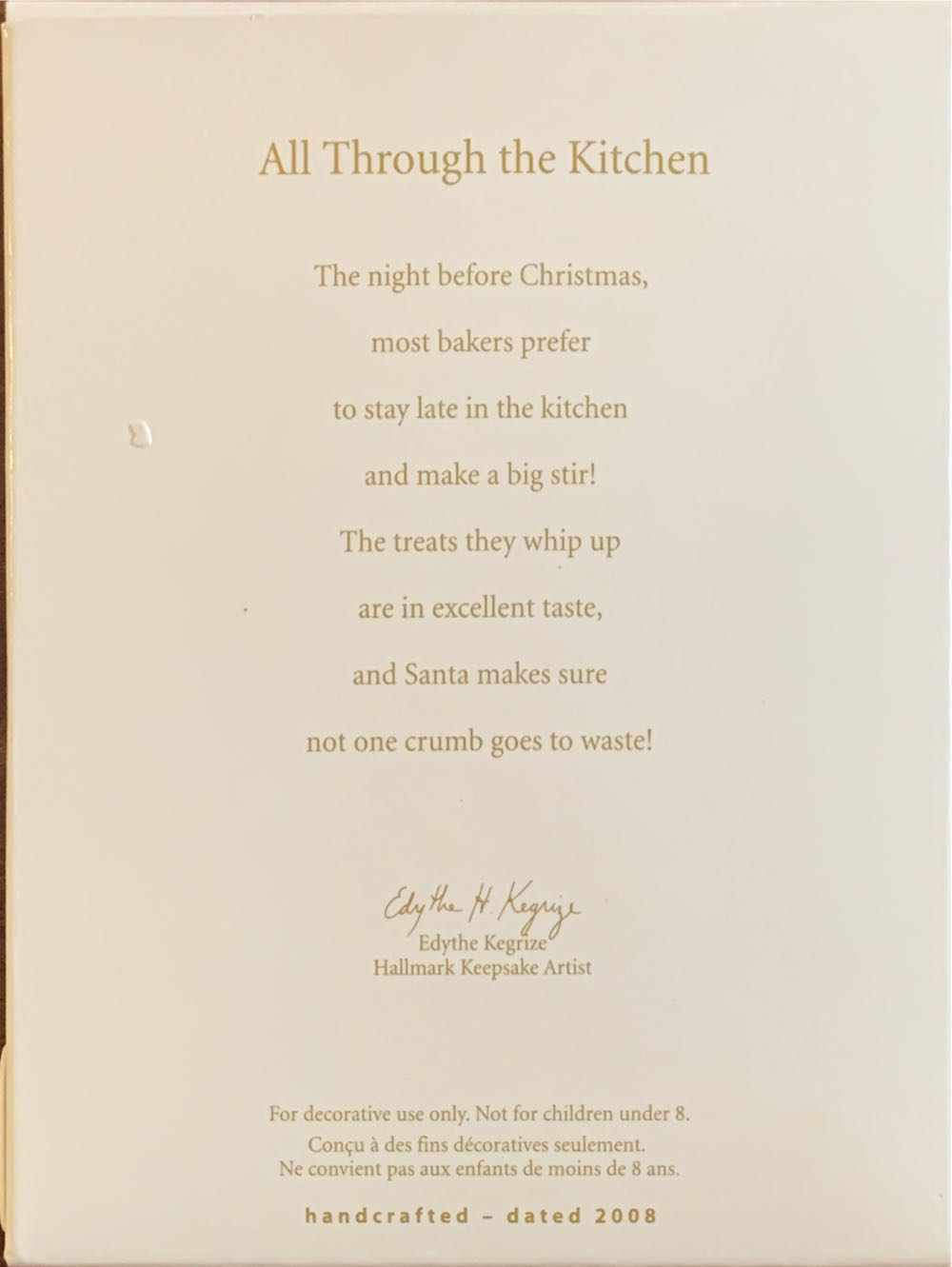 All Through The Kitchen  - Cooking (Kitchen Utensils, Cooking, Food) ornament collectible [Barcode 795902024864] - Main Image 2