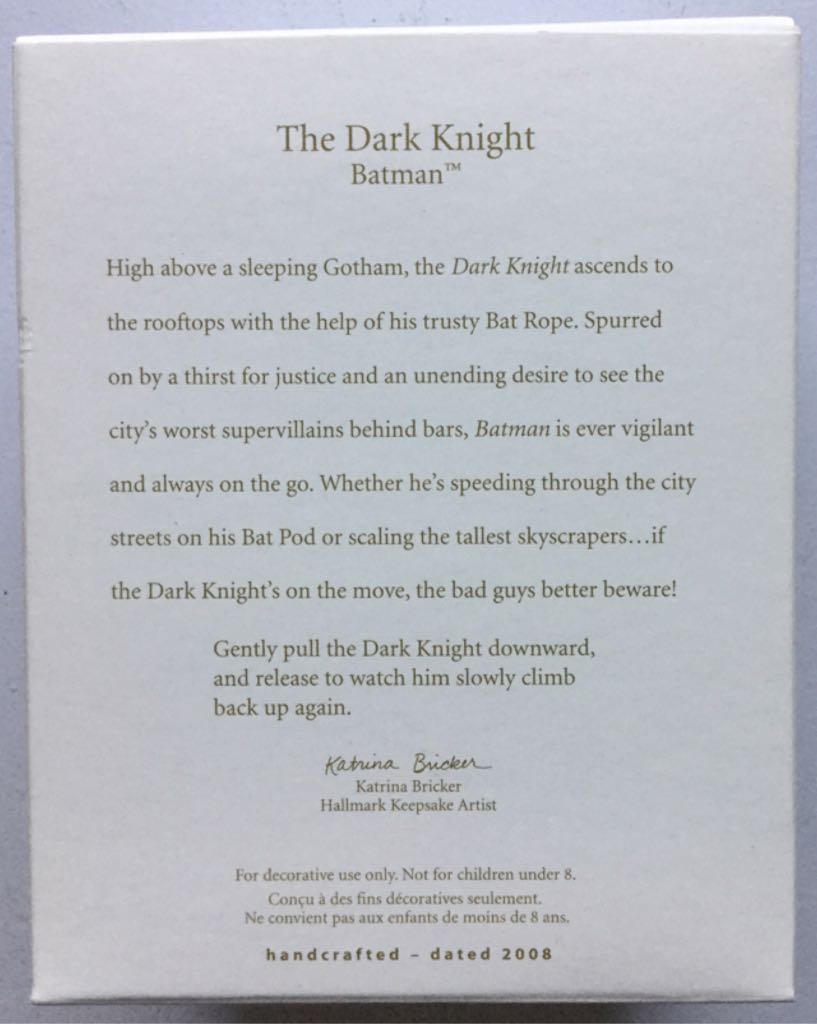 Batman The Dark Knight - The Dark Knight (DC Superheroes) ornament collectible [Barcode 795902027643] - Main Image 2
