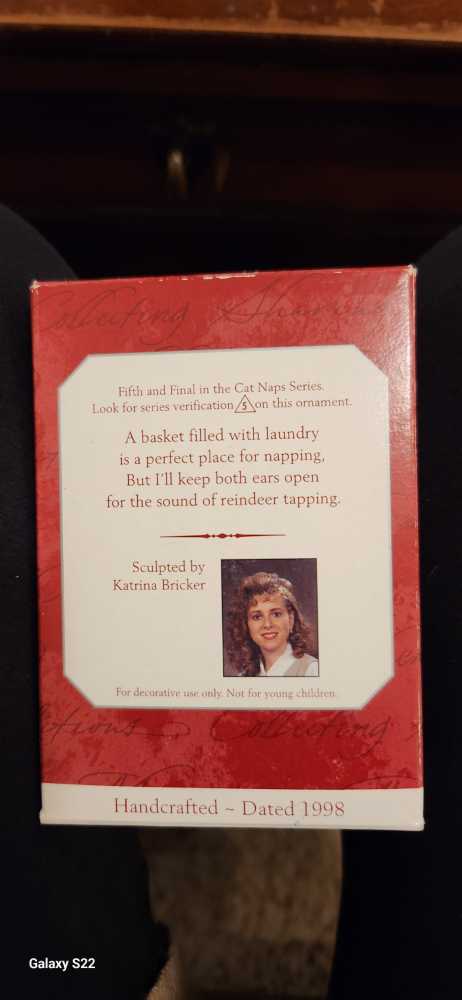 Cat Naps 1998 #5 - Cat Naps (Cat Kittens) ornament collectible [Barcode 015012432121] - Main Image 3