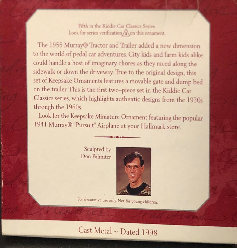 Kiddie Car Classics: 1955 Murray Tractor And Trailer - Kiddie Car Classics (Tractors) ornament collectible [Barcode 015012432169] - Main Image 3