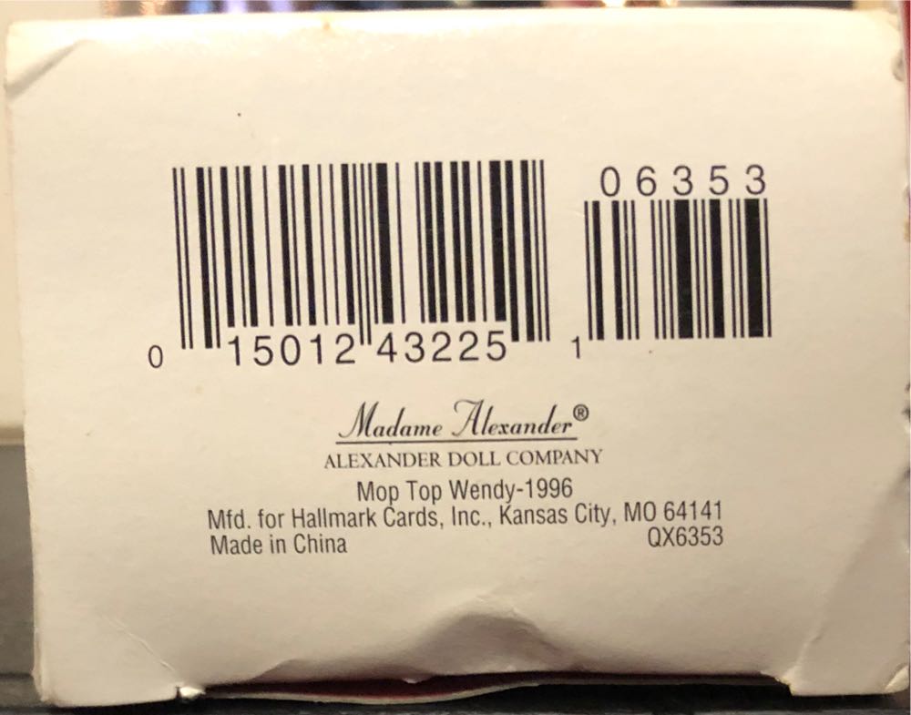 Madam Alexander Mop Top Wendy #3 - Madame Alexander (Raggedy Ann) ornament collectible [Barcode 015012432251] - Main Image 4