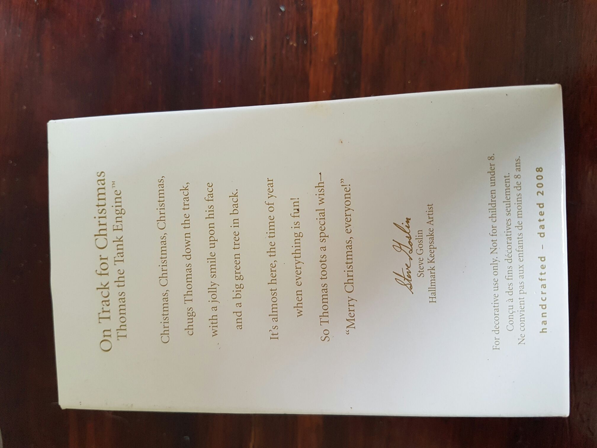 On Track for Christmas - Thomas The Tank Engine (Cartoons) ornament collectible [Barcode 795902040598] - Main Image 2