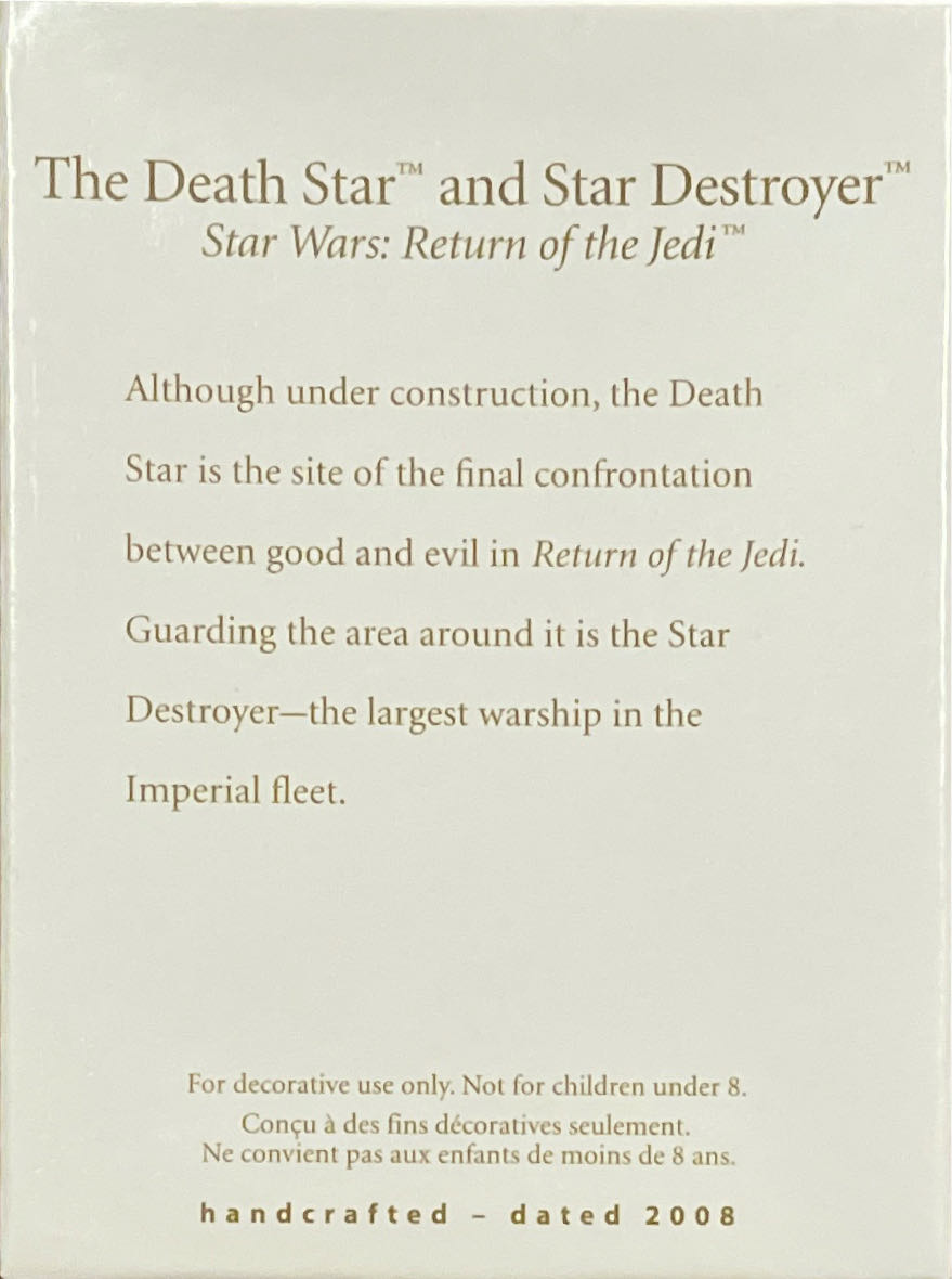 Star Wars:  The Death Star and Star Destroyer - Star Wars: Return of the Jedi (Hallmark Keepsake Miniature) ornament collectible [Barcode 795902042752] - Main Image 2