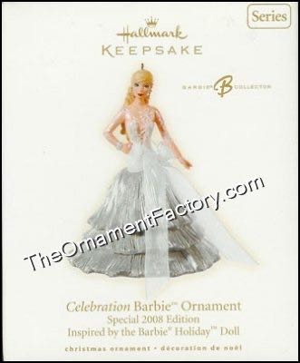 2008 Holiday Barbie - Celebration Barbie (Barbie) ornament collectible [Barcode 795902042974] - Main Image 3