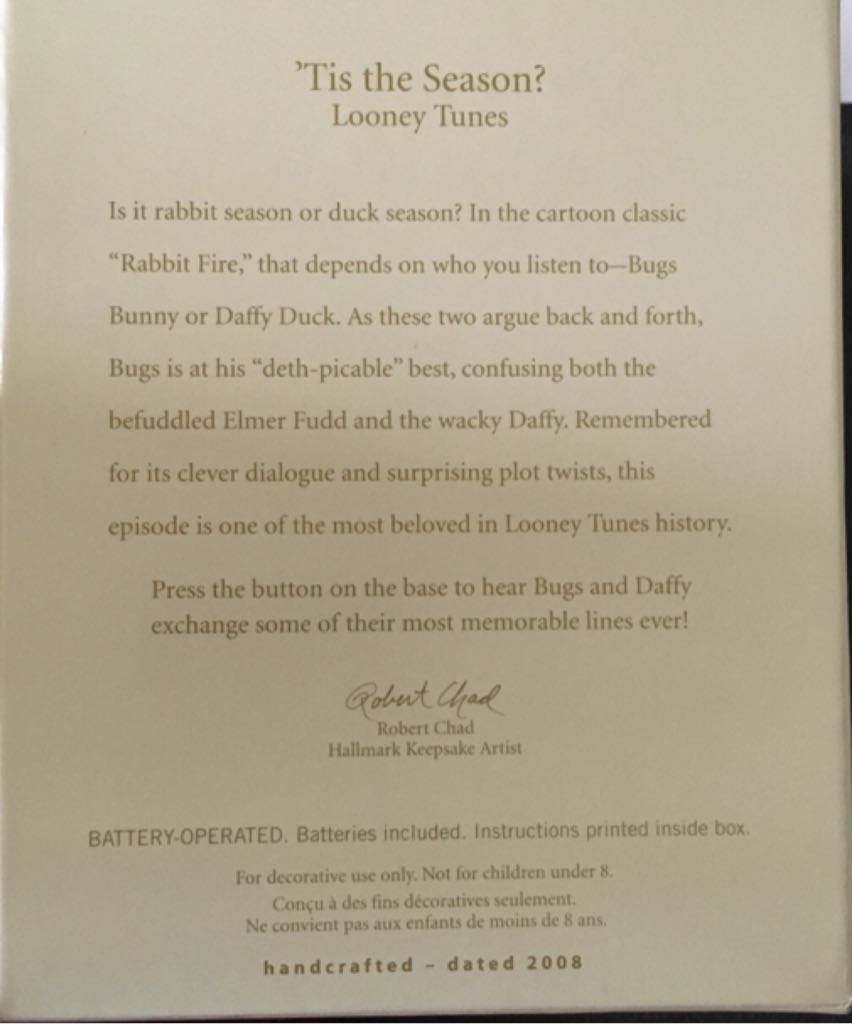 Looney Tunes: “TIS THE SEASON?” - Looney Tunes (MAGIC: Sound) ornament collectible [Barcode 795902044060] - Main Image 2