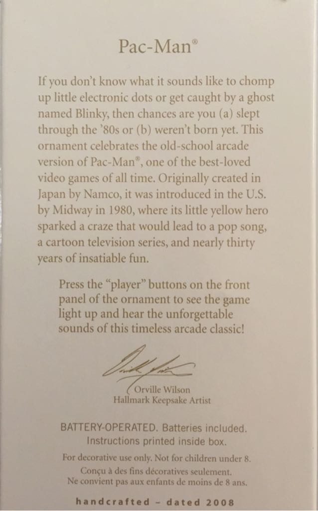 Game Arcade 2008 Pac-Man - Pac-Man (Toys) ornament collectible [Barcode 795902046446] - Main Image 2