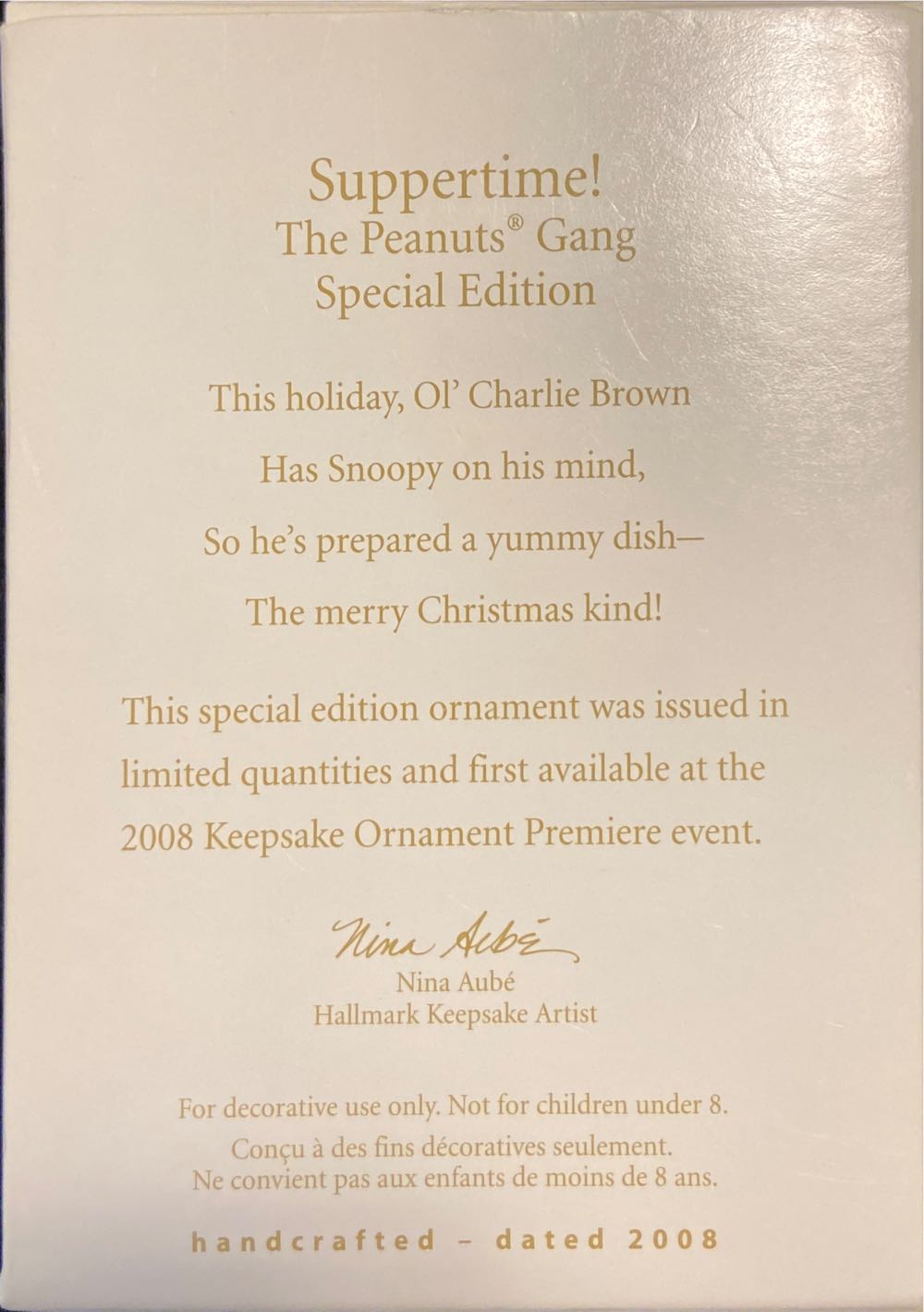 Peanuts Suppertime! Special Edition - The Peanuts Gang (Peanuts) ornament collectible [Barcode 795902048358] - Main Image 3