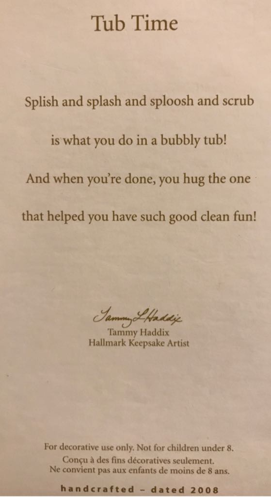 Tub Time - Gift From Mom & Dad (Animals) ornament collectible [Barcode 795902051433] - Main Image 2