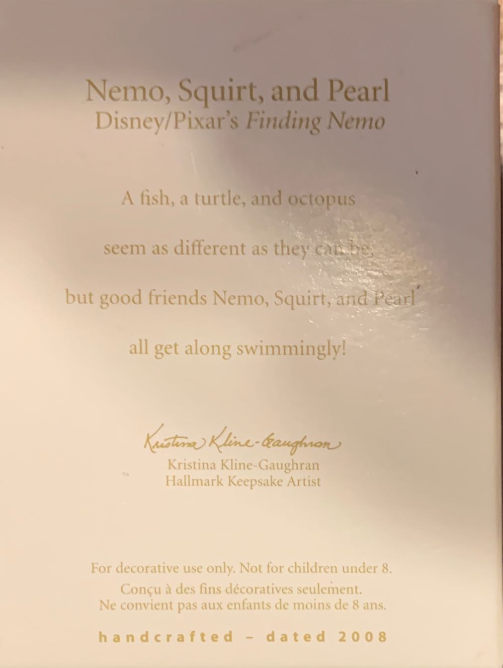 Disney: Finding Nemo - Nemo, Squirt & Pearl 2008 - Disney • Pixar Finding Nemo (Disney Finding Nemo) ornament collectible [Barcode 795902051488] - Main Image 2