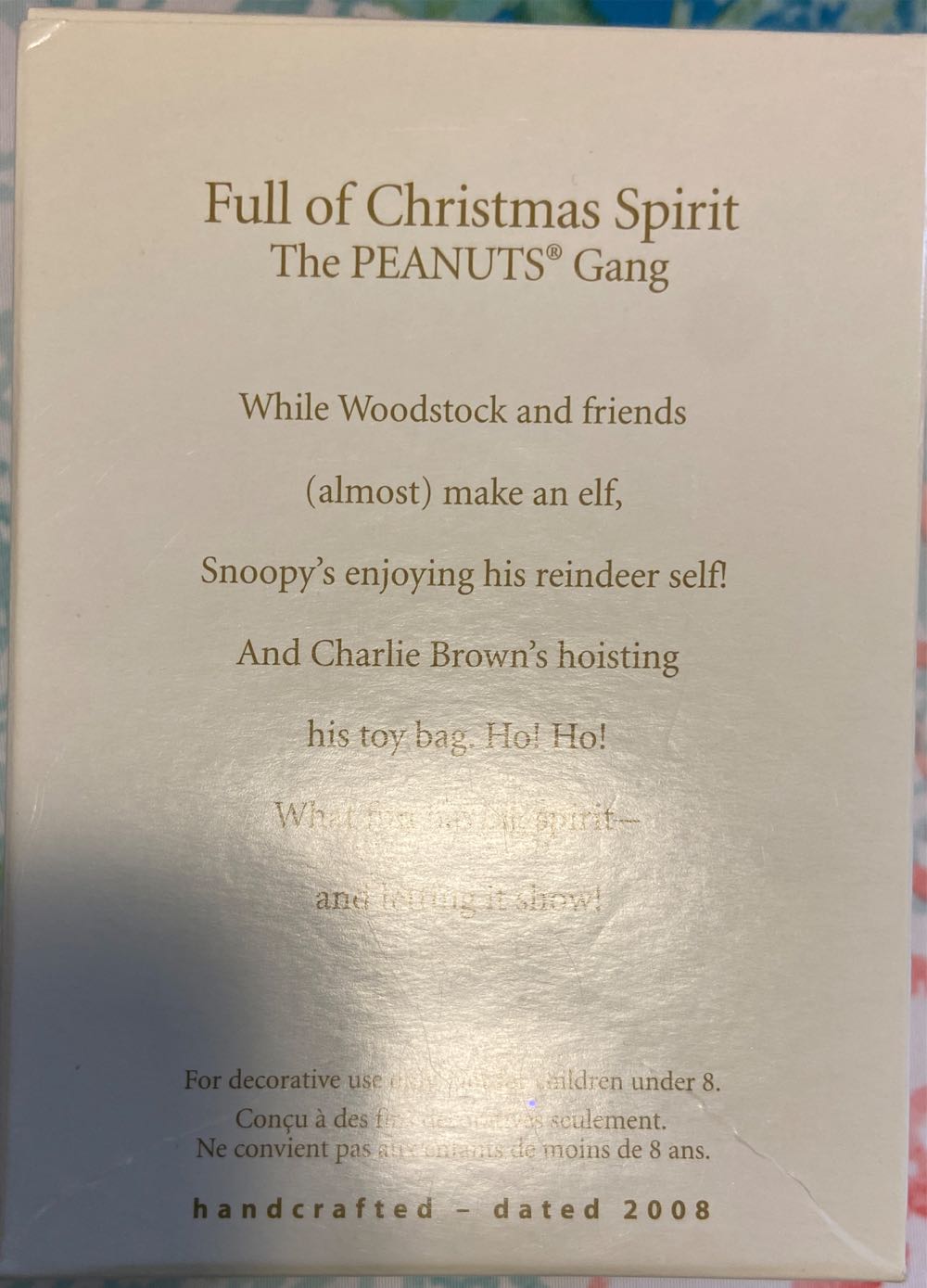 Peanuts - Full Of Christmas Spirit - Minis (Peanuts Gang, Mini) ornament collectible [Barcode 795902051501] - Main Image 3